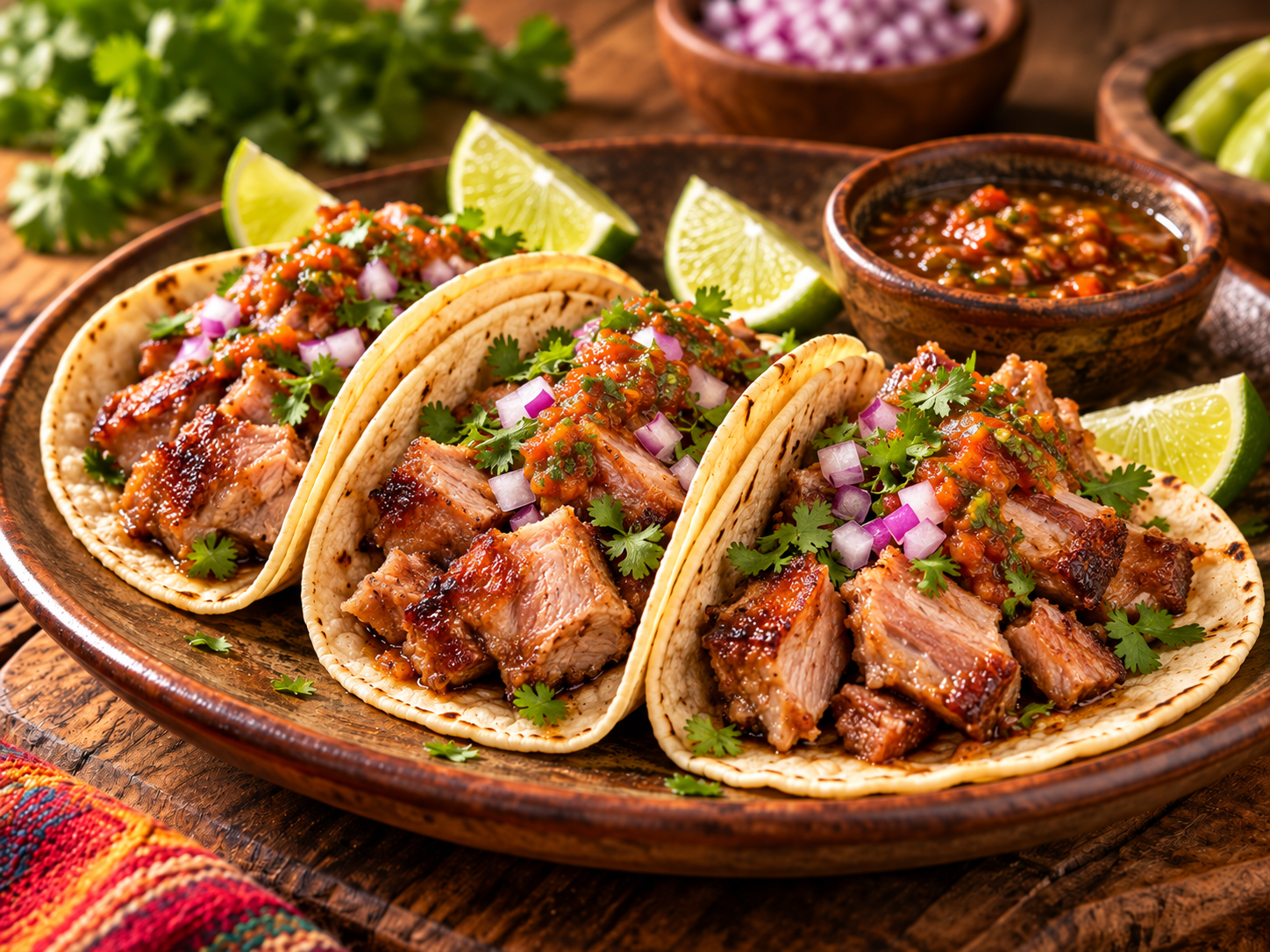 Costilla deshuesada en tacos suaves