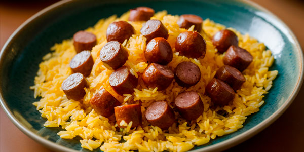 Arroz con Salchicha Americana